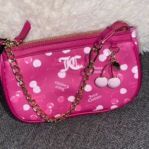 Juicy Couture Pink Cherry Print Pouch
